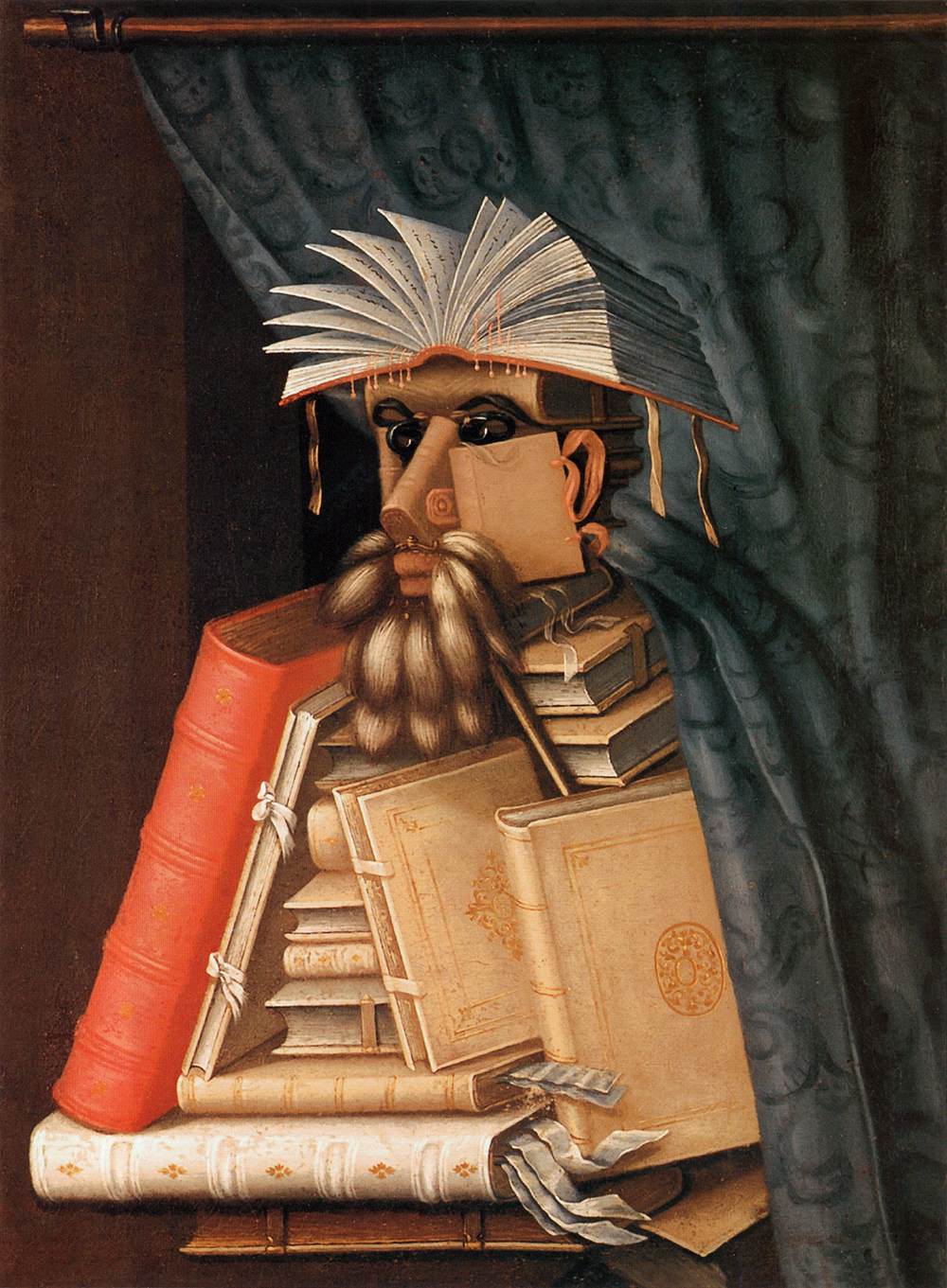 Giuseppe Arcimboldo, The Librarian, c. 1566